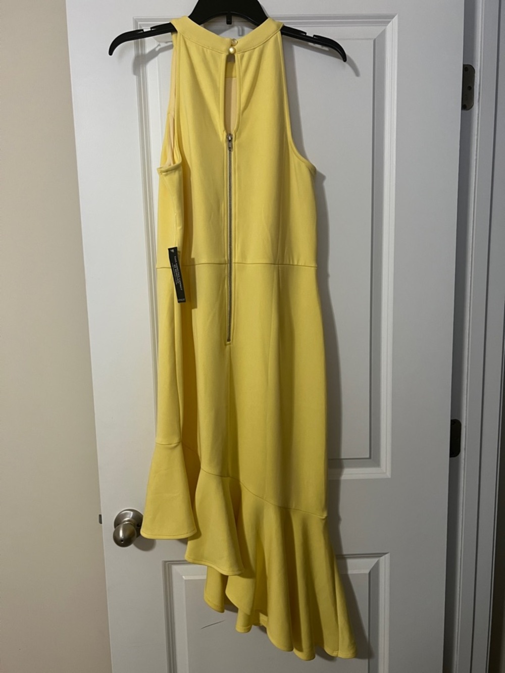 VENUS Yellow High-Low Halter Ruffle Dress - Picture 5 of 6